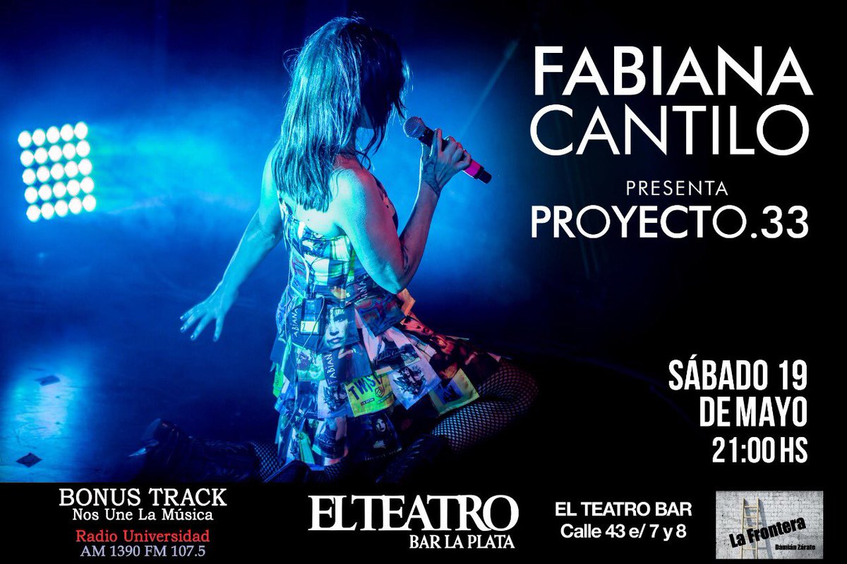 BonusTrack1390's tweet photo. #LaFrontera y Bonus Track te invitan este sábado a ver a @FabianaCantilo en @ELTEATROBARLP.
Seguinos, RT y participa en el sorteo de 2 entradas!!! https://t.co/CRQW4bxwTW