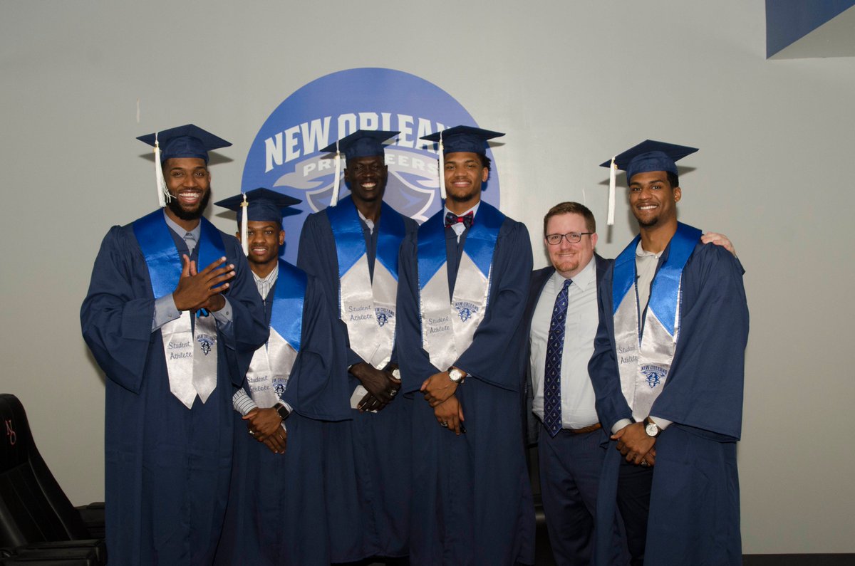 CoachSless's tweet photo. I was blessed 2 coach an incredible senior class. They helped lead a renaissance of our storied program. Guiding us 2 the Big Dance, @SouthlandSports Championships, and @CBITourney however, their greatest victories are ahead of them as great Fathers, Husbands, &amp; Leaders! @UofNO https://t.co/P1Rvcg1ORr
