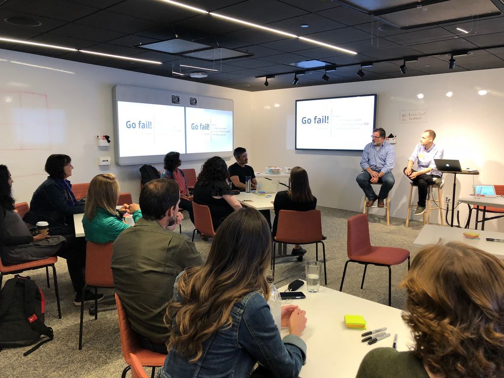 SallyThornton's tweet photo. @WorkLabAccelerator in action today at @Airbnb...todayโs focus is scaling our experiments (after our small failures / learnings...) #AlwaysBeLearning #WithAction! #futureofwork https://t.co/2IwGQWww1i