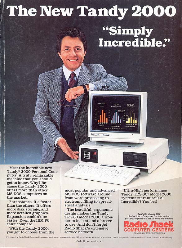 Vintage Tandy TRS 80 Model 2000