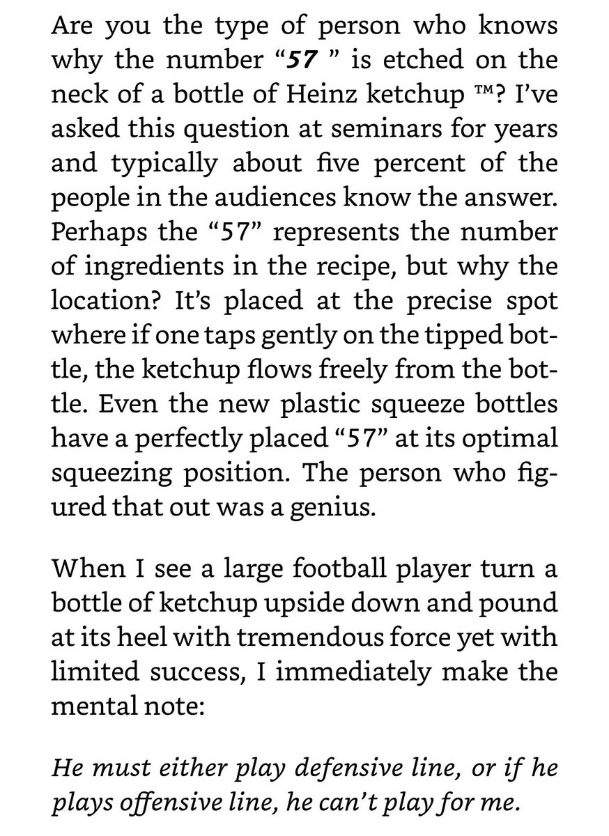 BobbyBeltTX's tweet photo. Cowboys OL coach Paul Alexander wrote in his book "Perform" about how he can rule out certain offensive lineman playing for him by the way they dispense ketchup from a bottle. https://t.co/zXDGT057jm