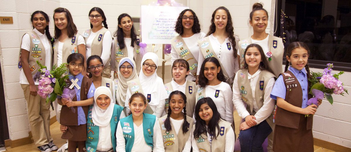 girlscouts's tweet photo. Three Girl Scout Troops held a Ramadan Iftar for refugee families from Syria, Iraq, Afghanistan, and Pakistan. https://t.co/2tWIxPiyxr https://t.co/WNQw8qTVWJ