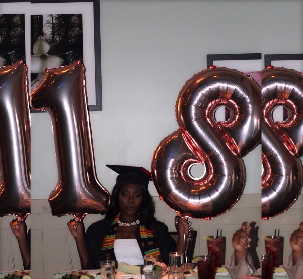 Scheinda's tweet photo. I’m just saying, I did the damn thaaaang 👩🏾‍🎓🍾 #NextStepMasters https://t.co/AHknH7cNON