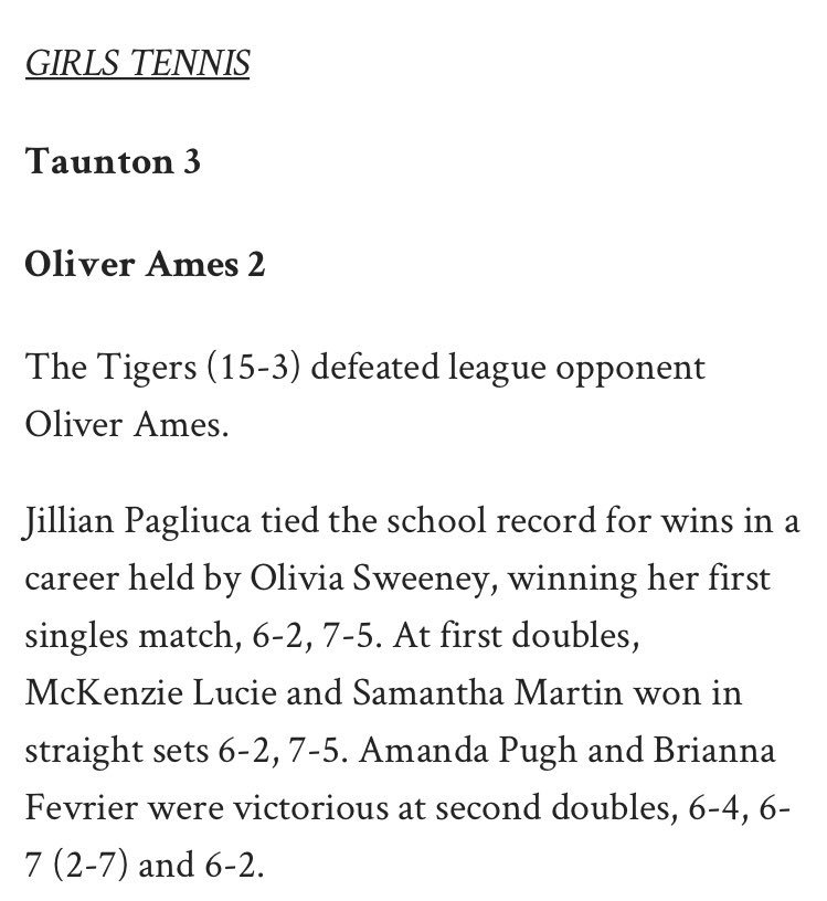reneepags's tweet photo. So proud of my girl @Jillypags07 
#proudmom 🐯🎾🐯 https://t.co/fQj1ZevgtK