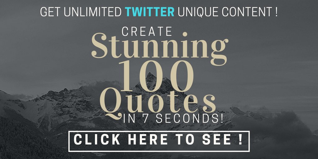 #bucciovertimechallenge Get Unlimited Unique content Create STUNNING 100 Quotes in 7 seconds bit.ly/2vmGg2I