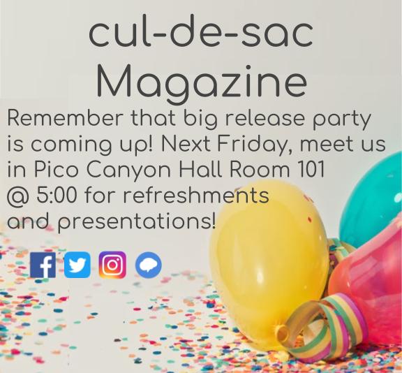 CulDeSacLitmag's tweet photo. Reminder: You may park in lot North 5/6 for free during the duration of the event. If you have not RSVPed, please email us so. You will be receiving another email from us before the event with a presentation order. See the image for when/where or find us on Facebook. https://t.co/DNweyit4Rz