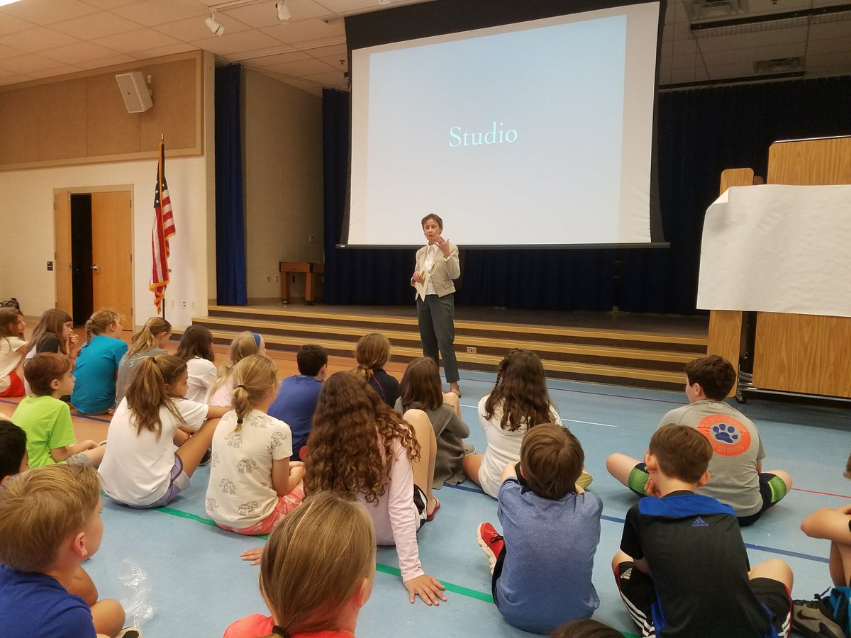 atteacher2's tweet photo. Author/illustrator visit from Emily Arnold McCully today!! We loved learning about her writing/illustrating process. Love her focus on strong female characters (real and fictional)! Thank you Emily! @carderock_media @PrincipalCSES @JodiLipson https://t.co/laMBBsivSL