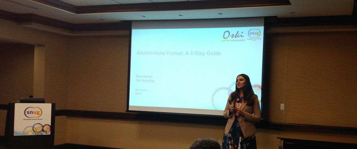OskiTech's tweet photo. Kamal Sekhon from @OskiTech delivered Architectural Formal: A 3-Step Guide to a packed house @synopsys Boston SNUG. https://t.co/8XiOj6bjP7