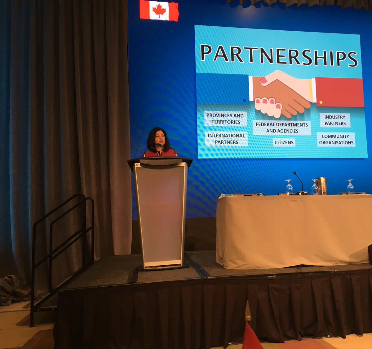 NancyChahwan's tweet photo. @CanRevAgency hosting #CIAT2018. I talked about transparent collaboration, integrity, empathetic service and accountability on results to build #trust https://t.co/0OmgiaWShj