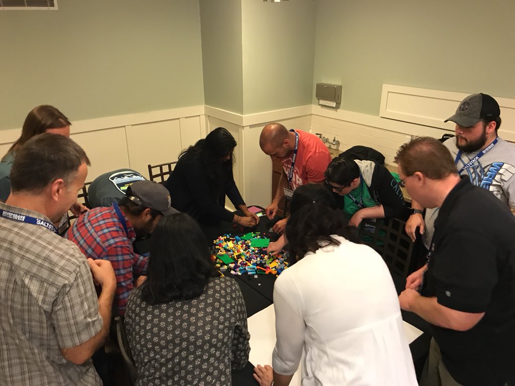 devopsdaysslc's tweet photo. #scrum4legos at #SLCDevOpsDays ? Hell yah. Learning agile development playing with toys https://t.co/VHKXXpjzq2