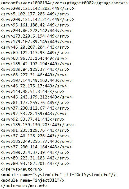MalwareSecrets's tweet image. #Trickbot #Banking #Trojan updates to ver 1000194, gtag - tt0002