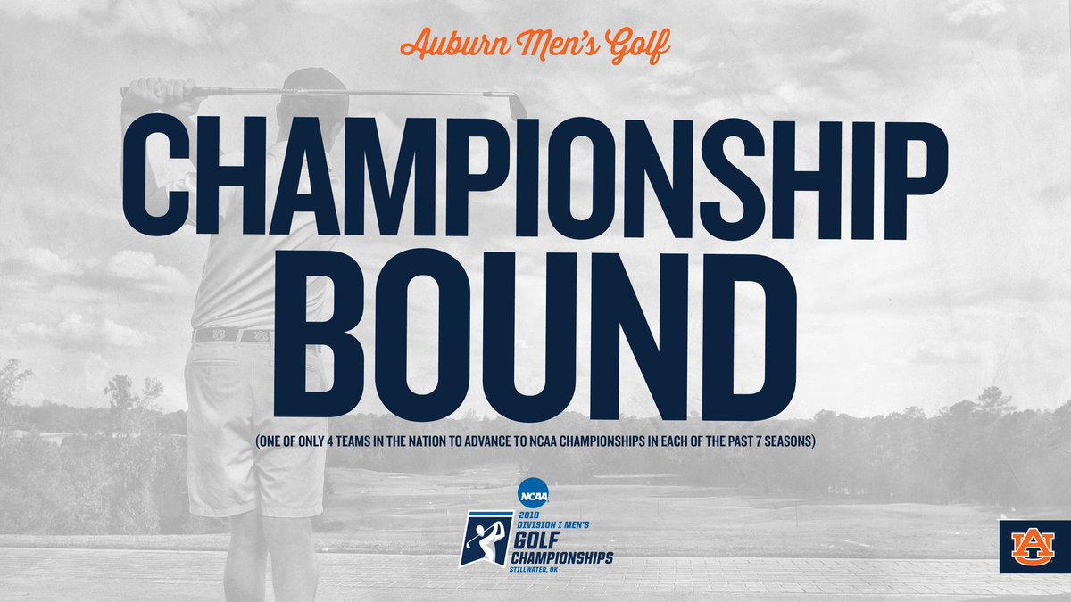 AuburnMGolf's tweet photo. For the 7th consecutive season, the Tigers are heading to the NCAA Championship! 🐅⛳️

#WarEagle | #NCAAGolf https://t.co/J6Bx1DX2xg