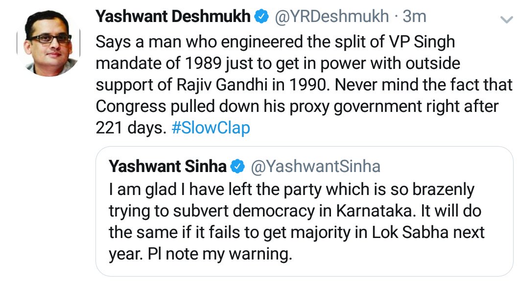 0__1's tweet image. For a moment I thought he was trolling himself 🙄 #Yashwant #SameName