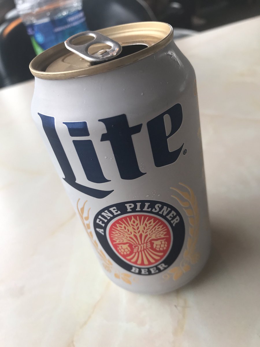 BRJ2012's tweet photo. First time having a Miller Lite. Not bad 👌🏻 https://t.co/Xf7SHHr8z8