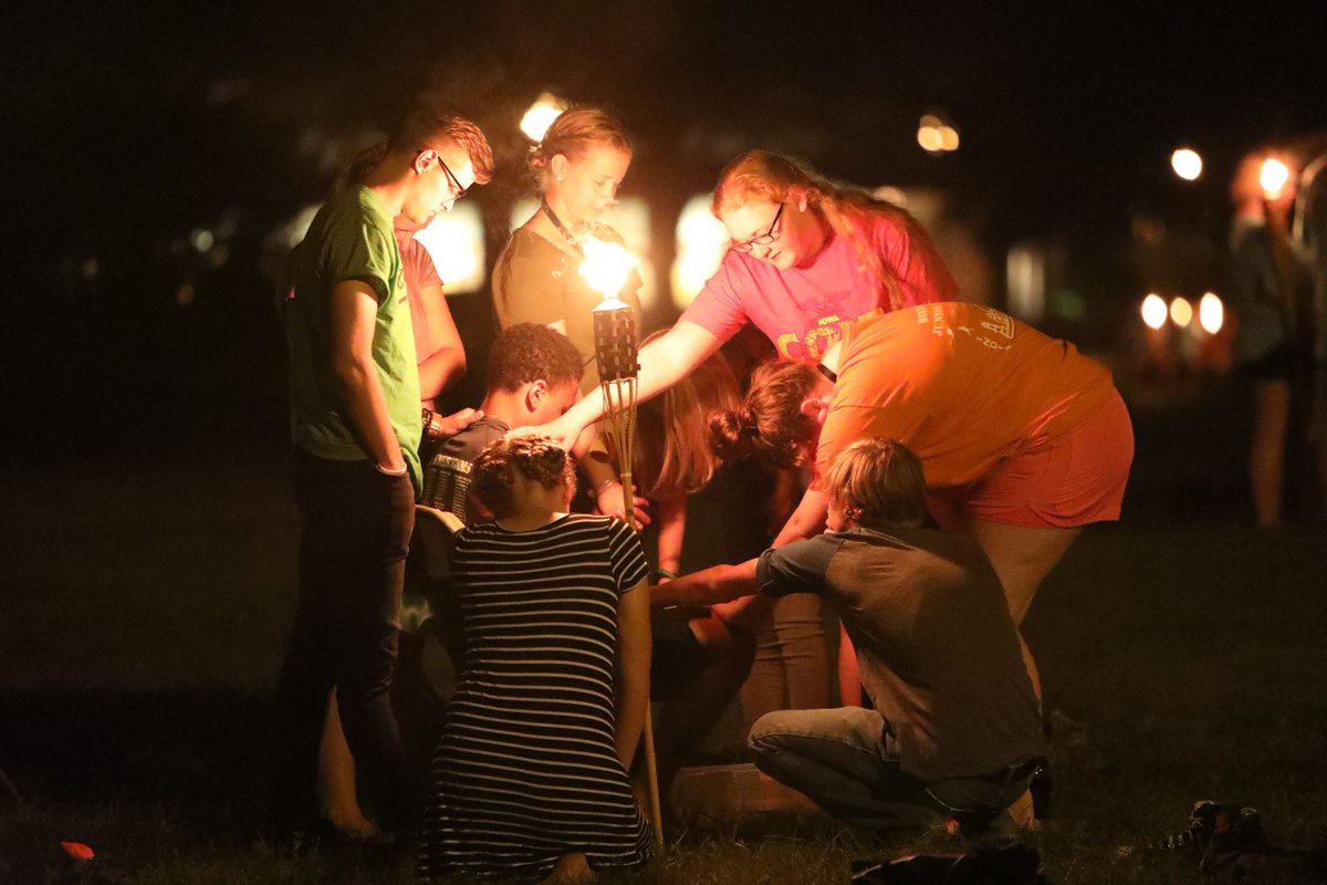 SGUcamp's tweet photo. It is so powerful when campers lay hands on each other and pray for their peers.  
We're praying for SGU 2018! 
#sgucamp #praying #prayer #sgu2018 #360 https://t.co/lfUmhJjKB9