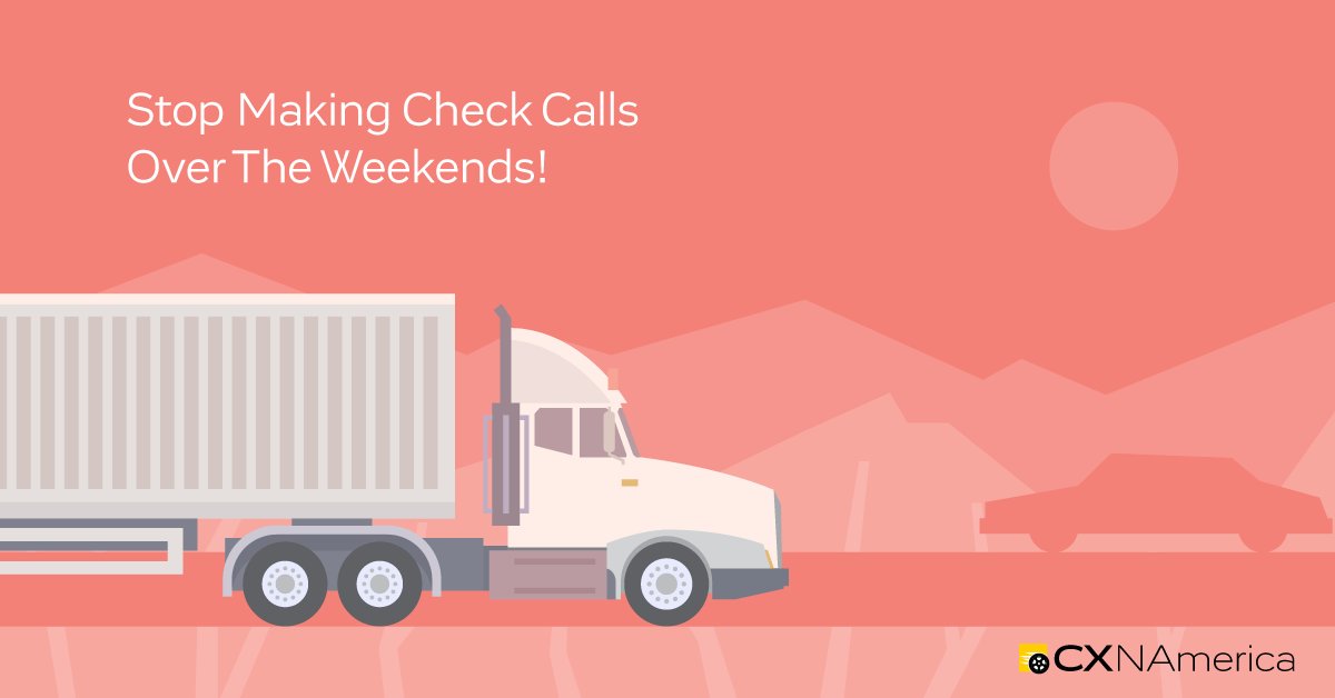 CXNAmerica's tweet photo. Are you doing check calls to drivers over the weekend? Save yourself time &amp; money with CX Freight Vision. Have visibility of all your shipments with one click. Find out more https://t.co/OAMUnhgZ52 #freight #shipping https://t.co/32as04GGcq