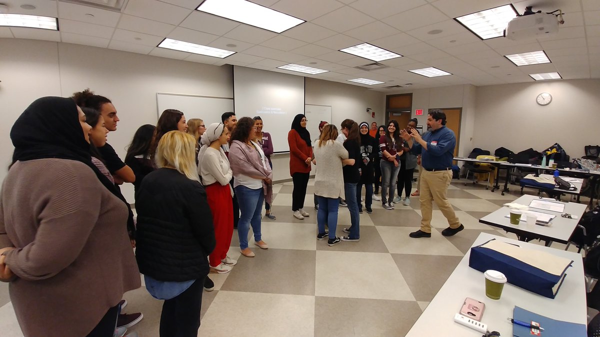 DFB_UM's tweet photo. We are grateful to have wonderful UM faculty such as @sbarolo teaching our students every year. For Day One of #DFB2018, Dr. Scott Barolo gave an intro to Developmental Biology followed by walking the students through gastrulation via "dance". https://t.co/wjSYat512c