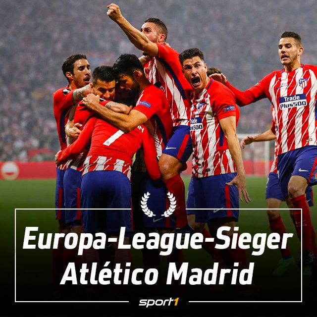 SPORT1's tweet photo. Matchwinner ist im Finale Antoine #Griezmann - Glückwunsch an Atletico. #OMATL #SP1EL #Atletico #uel https://t.co/Yw2t0CJZb3 https://t.co/hGnBd6RLwk