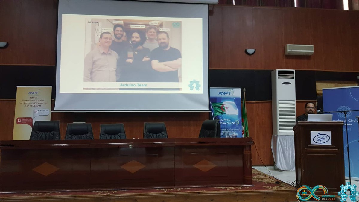openhardwaredz's tweet image. The celebration of #ArduinoD2018 in Oran, the morning program Arduino and Internet of Things lectures. @arduino @it_mag @dzgeeks