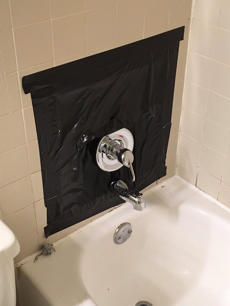 bhardage's tweet photo. @courtneydejean Haha, the plumber just left; here's phase 2 https://t.co/ruuY5PAT9p