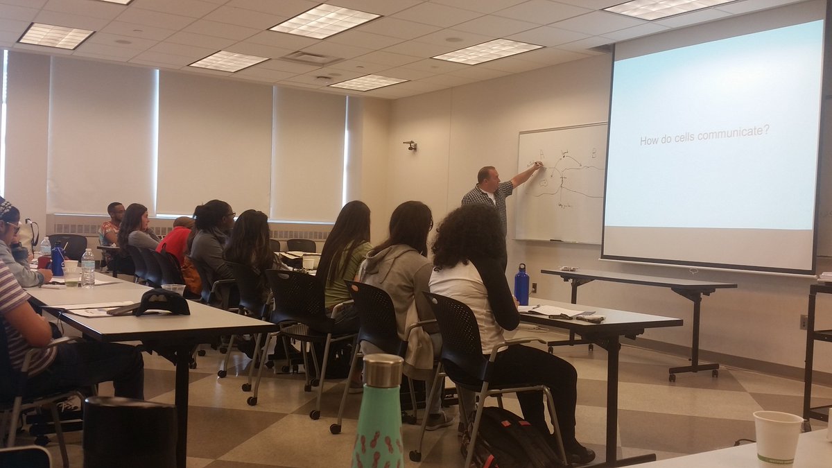 DFB_UM's tweet photo. Dr. Ben Allen taught a lecture on Cell Signaling for Day 2 of #DFB2018 https://t.co/OA0Q6Y7zP6