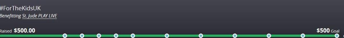 Sooooo..... some generous soul pushed the amount raised upto $500 #ForTheKids I can't express how much Joy I'm feeling that the community raised this much! I love you guys!

<a href="/MainMenuLive/">Main Menu</a> <a href="/TeamSinSquad/">Team Sin Squad</a> <a href="/Chuumunity/">Chuumunity</a>