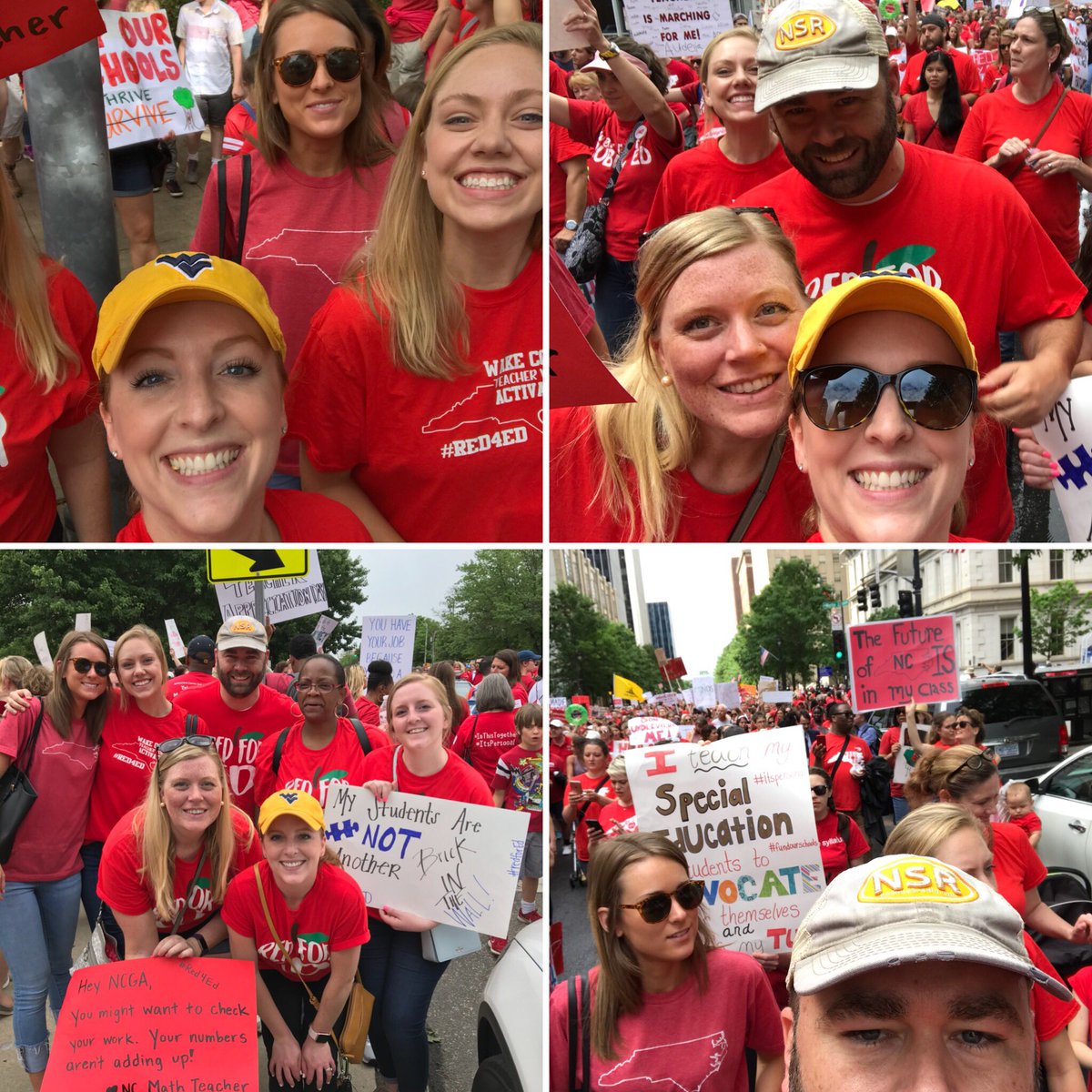 MrTorrNGMS's tweet photo. @CMMSCougars 7th grade representing! #Red4ED #NCAEStrong #RallyForEducation #MarchForStudents #ItsPersonal https://t.co/ixo7Q5mTmd