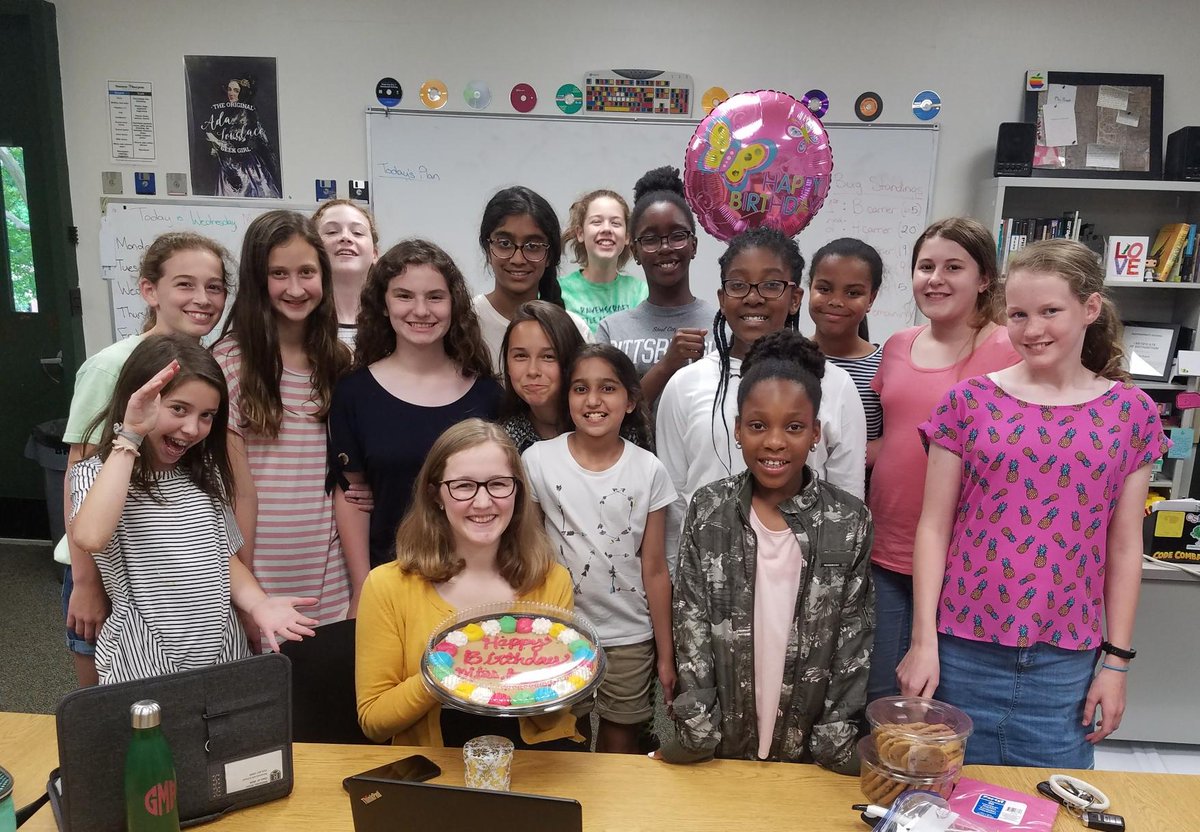 ms_e_roach's tweet photo. So proud of these driven, brave, remarkable girls who accepted the challenge to learn how to code with @RavenscroftNC 's @GirlsWhoCode  club. Their impact projects look great, and I can't wait to launch them next week! https://t.co/xmNy3svKgP