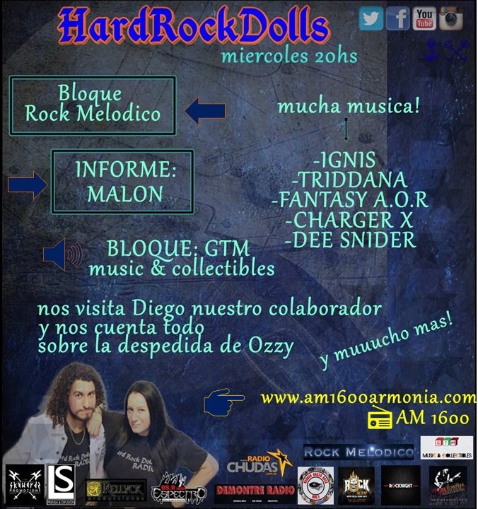 HardRockDolls's tweet photo. Hoy 20hs prendete con nosotros, dale!! https://t.co/GDGRuyHPrI