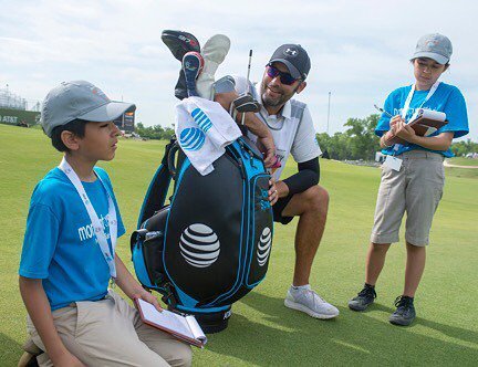 markhumphoto's tweet photo. 2018 Byron Nelson Championship at Trinity Forest Golf Club. Momentous Institute Junior Reporters interviewing Michael Greller. https://t.co/cvKOOmvmBN https://t.co/9VUyR8D87C