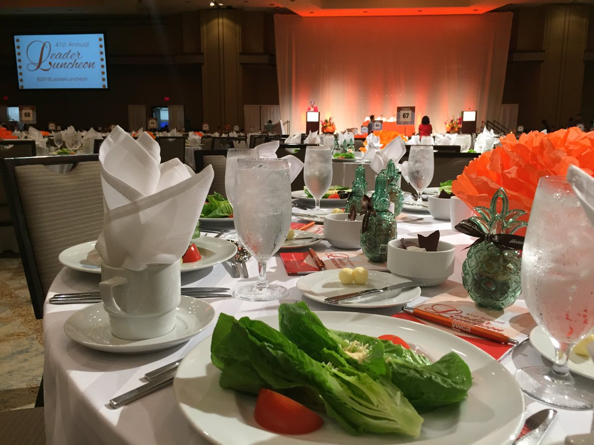 Great food and beautiful table settings to be expected at the #2018LeaderLuncheon