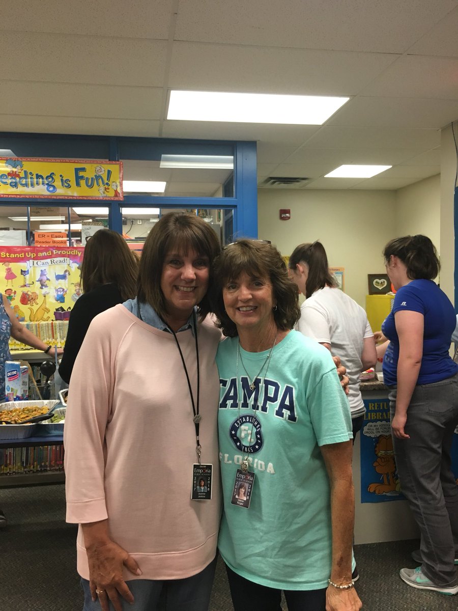 GriffinJess's tweet photo. Celebrating our year and our retirees! Best school family ever! So much love for these peeps! Changing lives every day. Focus on the positives! #EmporiaProud https://t.co/EXIv8ZxirK