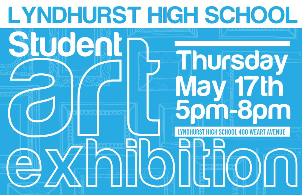 LyndhurstHSart's tweet photo. Please stop by tomorrow to see our amazing LHS students’ artwork! https://t.co/NuOstYC31L