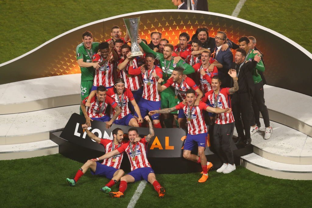 LegacyGear501's tweet photo. Atletico Madrid 🇪🇸 lift their third Europa League 🏆

But how many members of the winning squad will be off in the summer? 

#AtleticoMadrid #Europaleague #summerexits https://t.co/TUOUxZXZtj