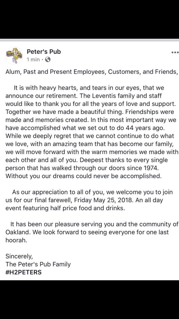 the_YIM's tweet photo. No Peters Pub, thank you! #RIPub #H2Peters https://t.co/zsLE1Kn3tc
