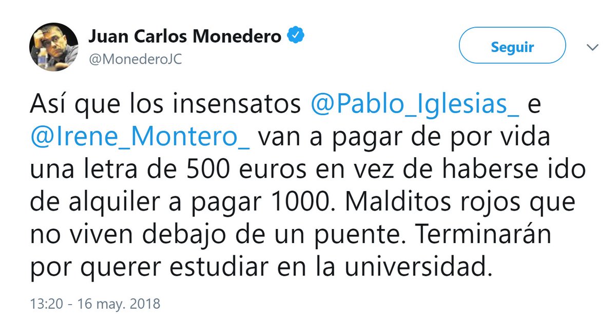 JosPastr's tweet photo. Encima están llamando gilipollas a los que viven de alquiler en lugar de comprar una mansión de 600.000 euros. Es una fiesta. https://t.co/n4ZCOvlssv