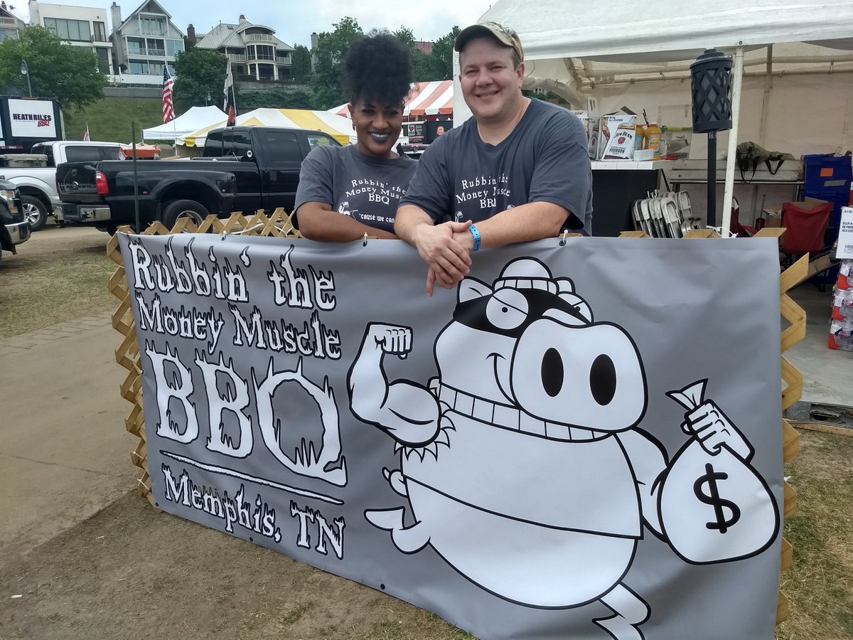 LSIMemphis's tweet photo. The smell of BBQ is in the air and 'Rubbin' the Money Muscle' is ready to rub out their competition at the World Championship Barbeque Cooking Competition here in Memphis.
#WCBCC18 #MemphisinMay #MustBeMemphis #LSIGraphics #ExpandYourBrand https://t.co/OxqS8qyUxT