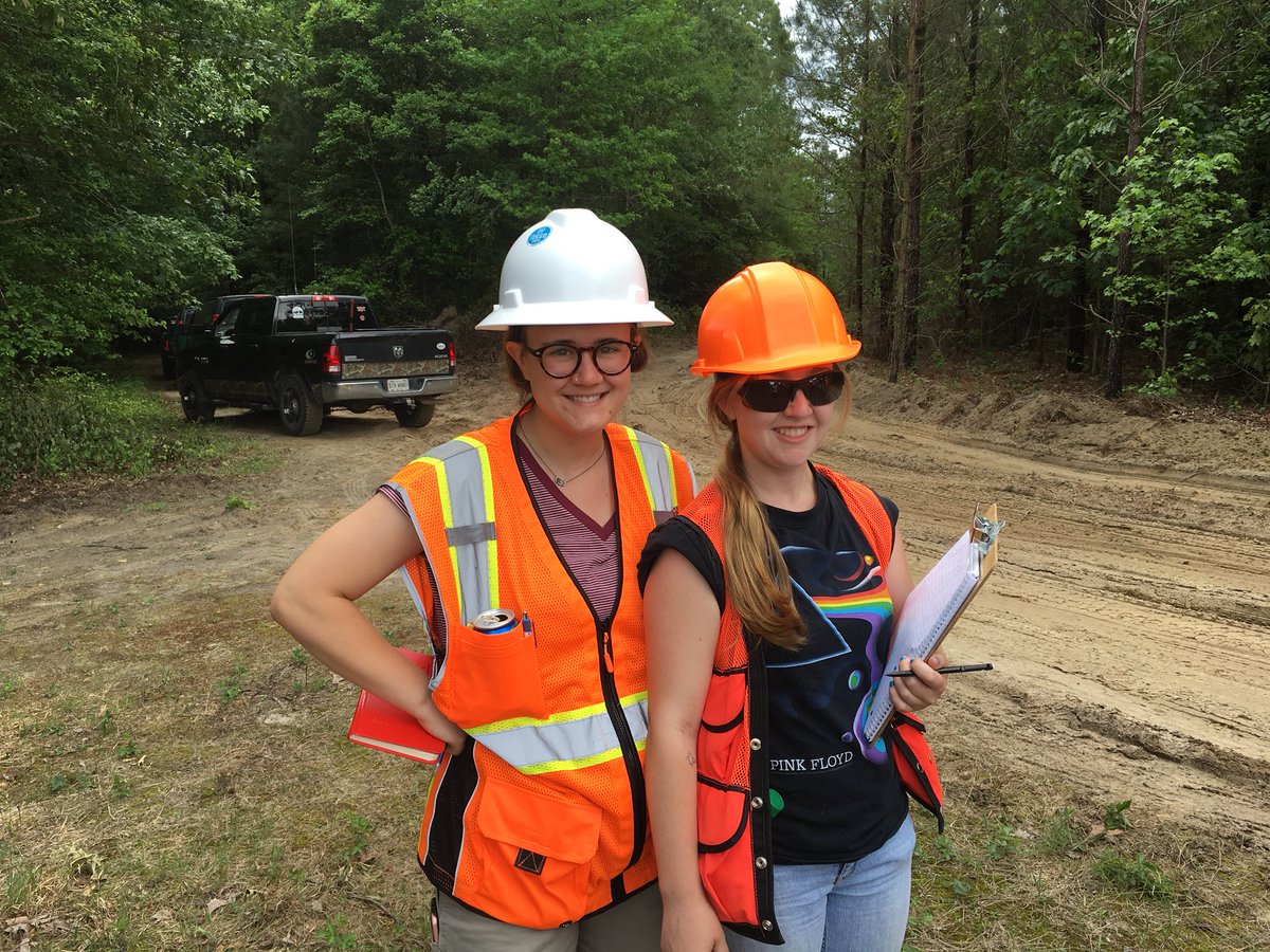 SZSchons's tweet photo. Today, our Forest Field Studies folks did not only visit  Georgia Pacific but also got to spend time with Hokies Madison West and Nathan Rutherford from South Rivers Forestry looking at various forest management and operation sites 😱😱😱 Thank you!!! @VTFREC #GoHokies #Forestry https://t.co/IIaJZtWq9S