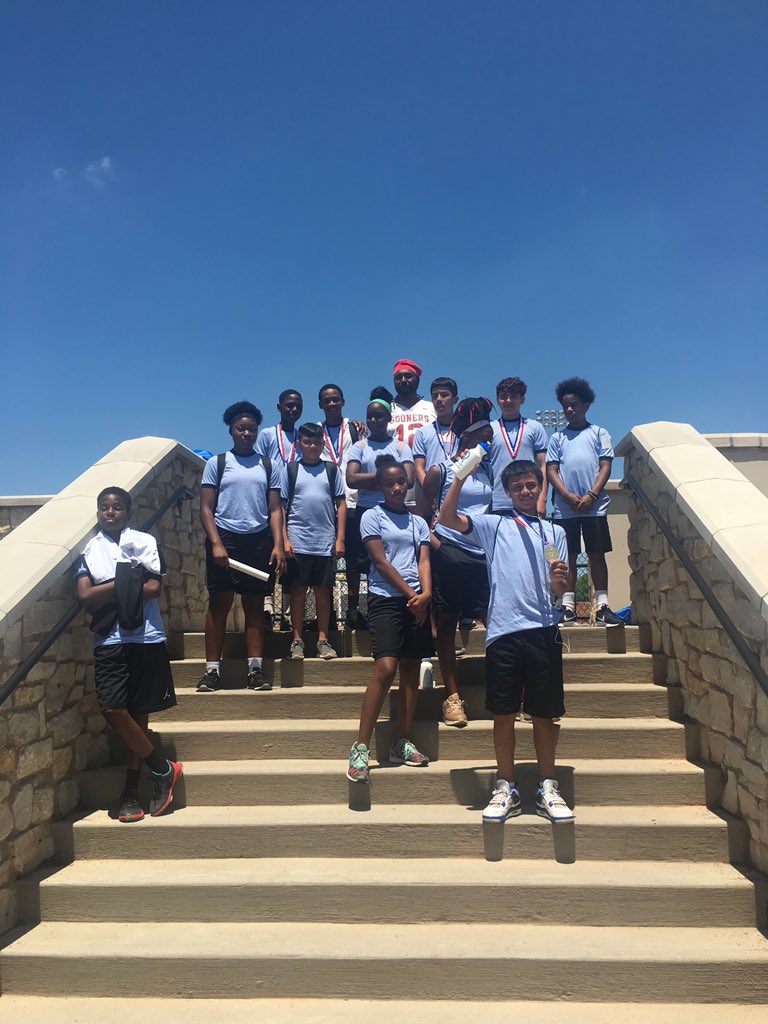 BrittonStampede's tweet photo. Fantastic track meet @OKCPS !  Never say never because limits, like fears, are often just an illusion!  Great job @BrittonStampede  at this years Okcps district wide track meet. https://t.co/UdQpICDD77