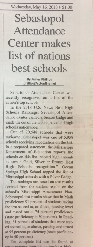 john_mark2015's tweet photo. Huge congratulations to SCSD’s very own SAC for being recognized as one of the best schools in the nation! #MSadminchat https://t.co/UZEL1dybIC