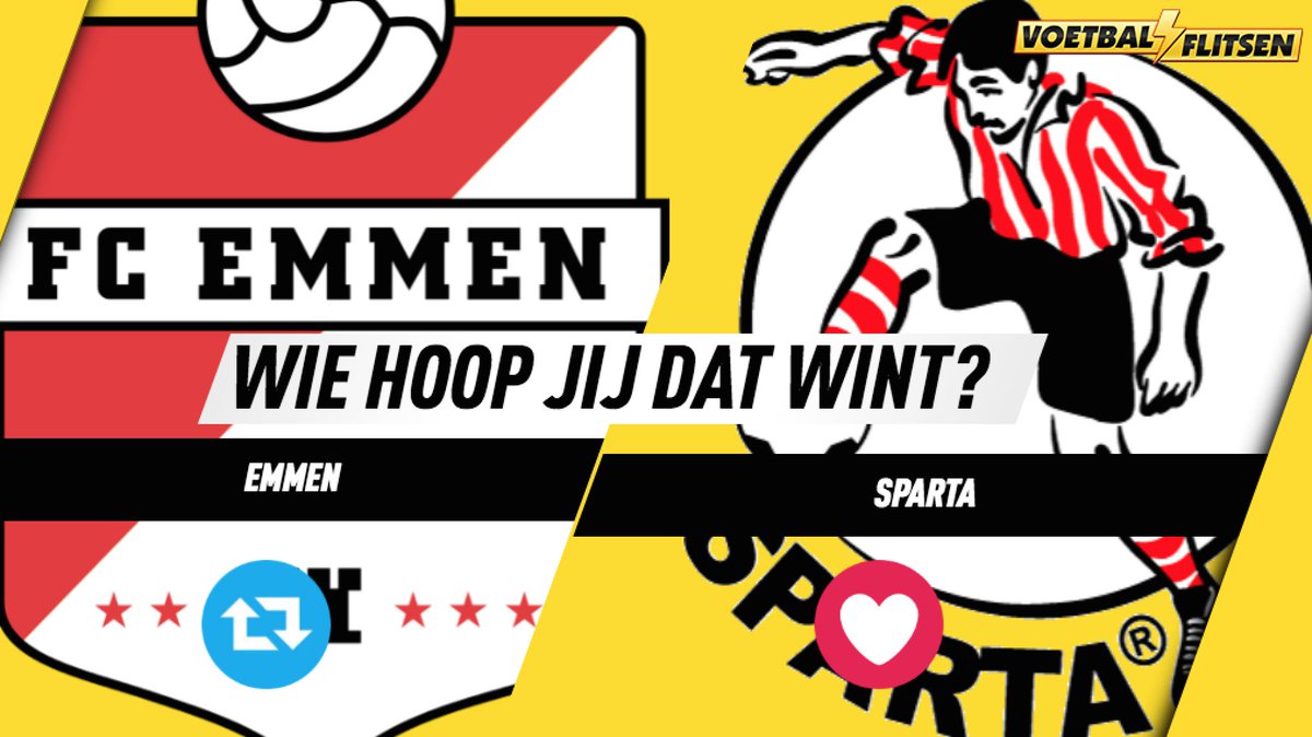 Wie hoop jij dat wint?

RT = #fcemmen 
LOVE = #sparta 

#emmspa #spaemm
