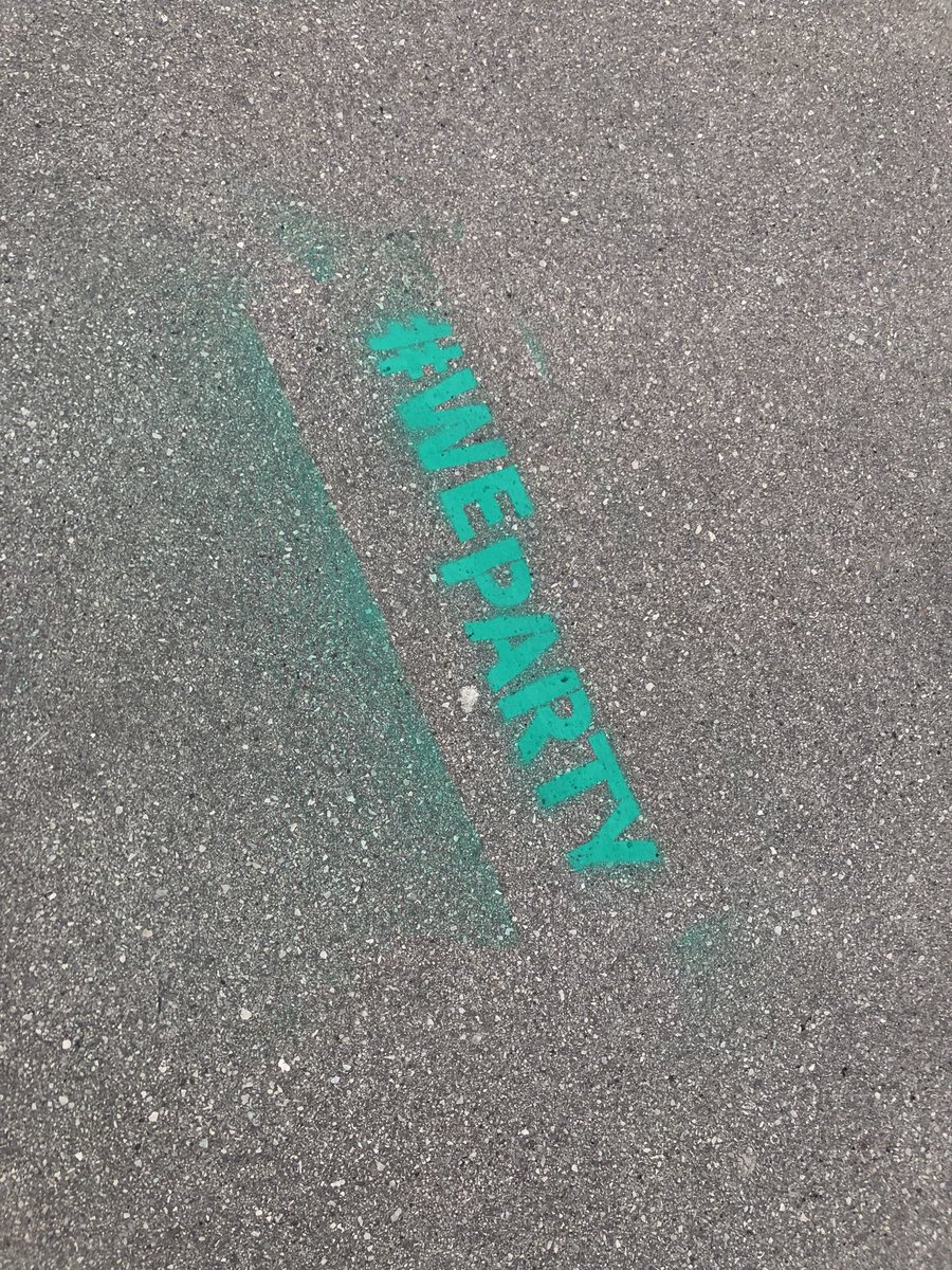 Yosun's tweet image. #weparty prep and @corgi_cam spooked by a paper hologram at #WeAreDevs