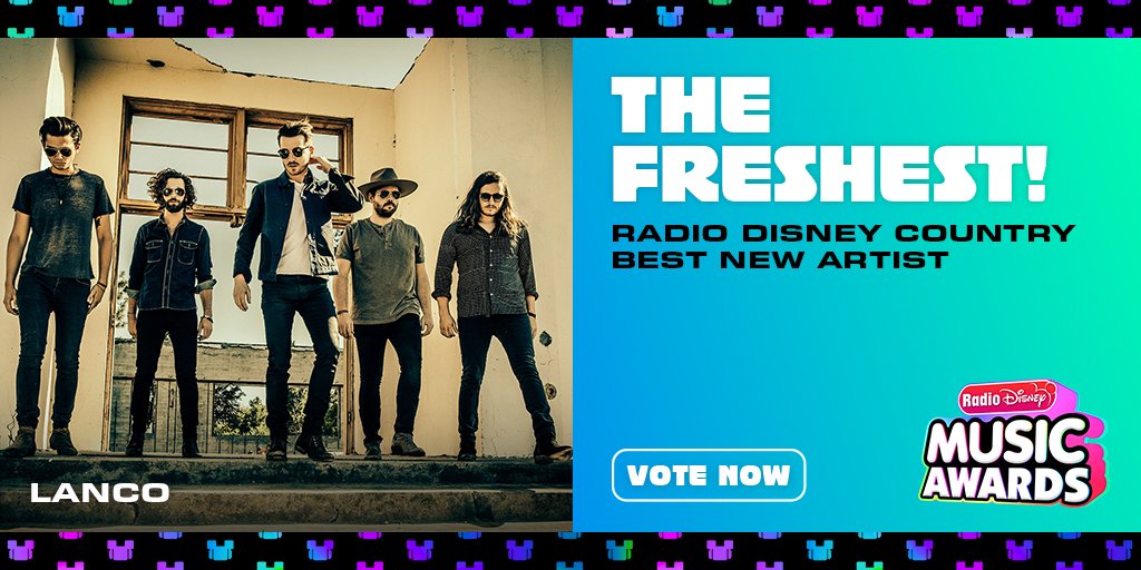 RDCountry's tweet image. RT to vote for #LANCO for #TheFreshest! @radiodisney @RDCountry #RDMA @LancoMusic