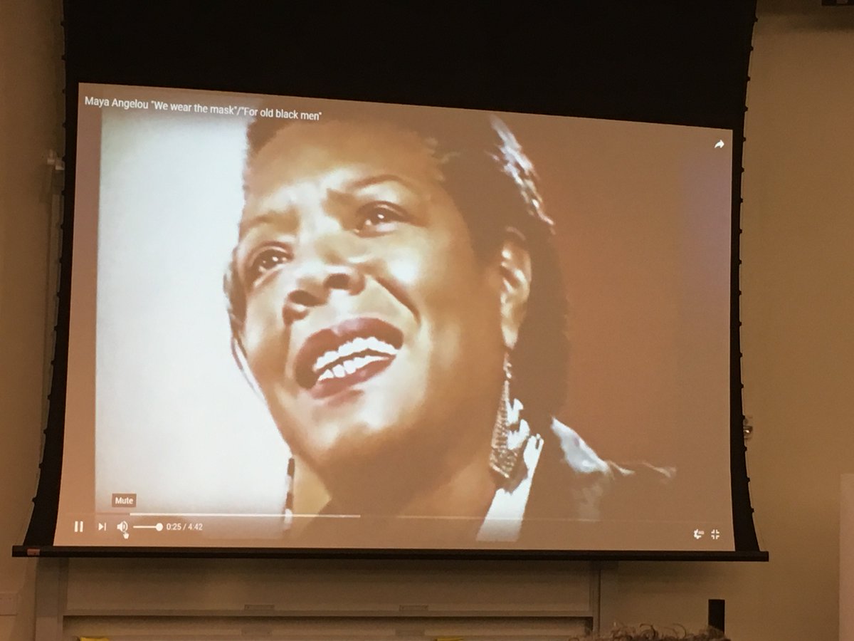 anya_blaney's tweet photo. What masks do we wear, individually and as a society? An unexpected reading and discussion of Maya Angelou's "The Mask" at #BLDBayArea. https://t.co/G4JVuVH4pH