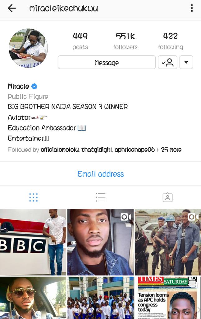 iamlabkay's tweet photo. This very boring gay boy said he was going to follow everybody that follows him, arrogant Miracle playing humble,he even wrote he's an entertainer,who does he entertain  with his boring gay butt #BBNaija
. https://t.co/D64I5CD3TY