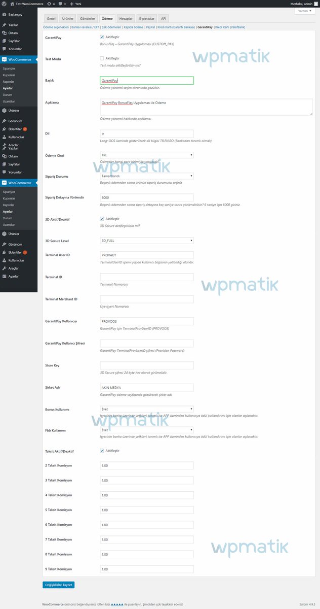 WpMatik's tweet photo. GarantiPay WooCommerce Eklentisi

#GarantiPay Payment Gateway for WooCommerce

https://t.co/HI6lXv0TfG

#BonusFlaş, #Garantibank #Garanti #Payment #Gateway #WooCommerce, #Sanalpos #WordPress #wpmatik #plugin #eklenti #wptr #tr #php #yazilim #wp https://t.co/BmEfH0aMMj