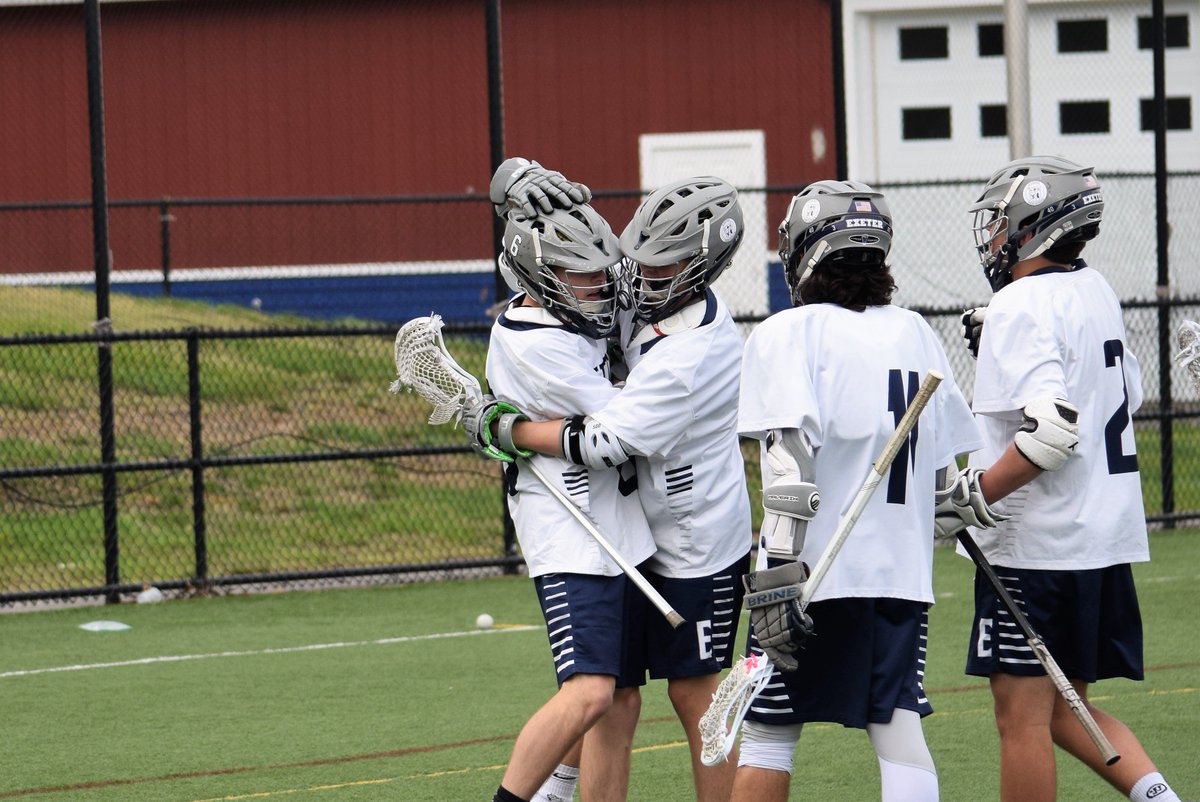 Exeter senior Mike Penna (far left) has become the all-time leading scorer in Blue Hawk boys lacrosse history. Scored career goal No. 180 during today's first quarter against Nashua South <a href="/seacoastonline/">Seacoastonline.com</a> <a href="/ENLNews/">Exeter News-Letter</a> <a href="/ExeterBlueHawks/">Exeter Blue Hawks</a>
