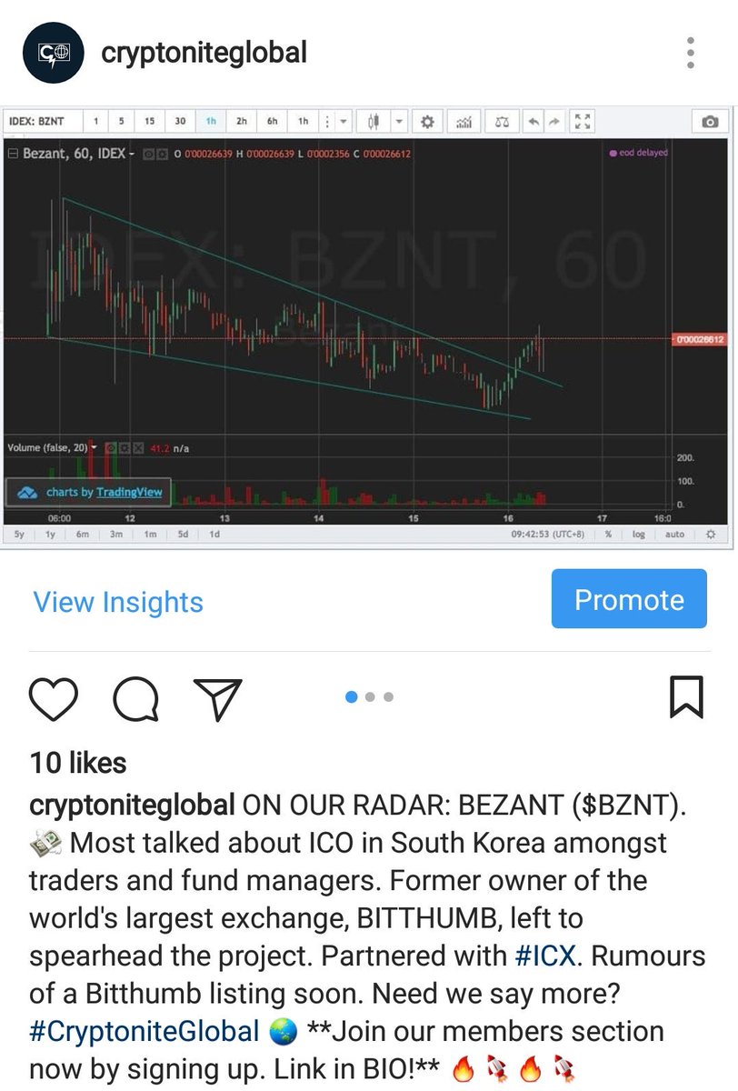 CryptoniteGlo's tweet photo. #CRYPTONITEGLOBAL GEM ALERT: $BZNT. Available on OKEX. Partnered with $ICX. Under $100m MC. Soon to be on Bitthumb!
**Subscribe to our free members section now on https://t.co/29hF9mT913*** (limited to 500 people) π₯ππ₯π https://t.co/zByXy3ahCH