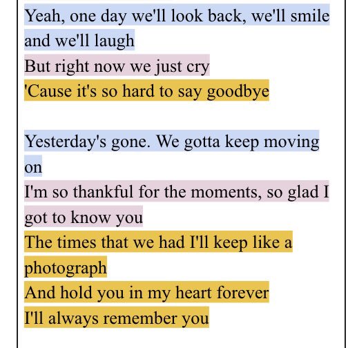 Govs2018's tweet photo. Updated Grad Song Lyrics💜😈 https://t.co/QmXGuD9wMw
