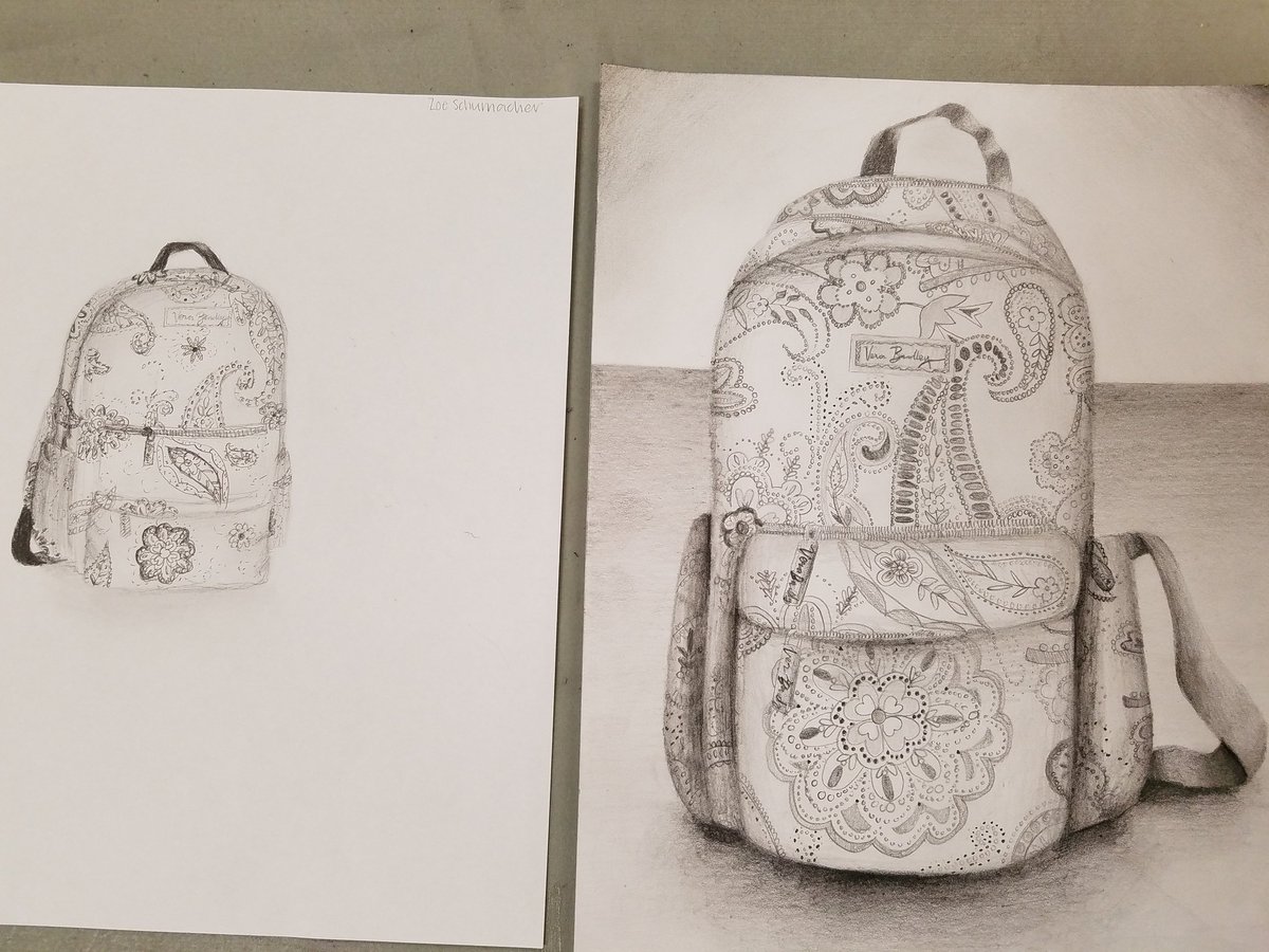 ArtKaylor's tweet photo. Look at the improvements. Great job Zoe S. Before/After drawings. #kaylorskids #ahstrojanfam #weare #usd385 https://t.co/vYSYYuUx8z